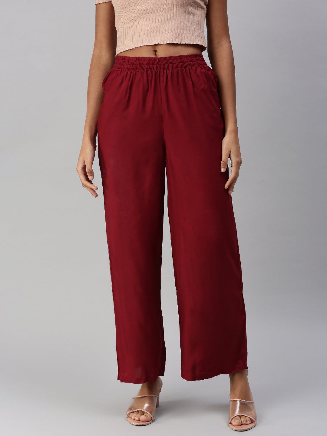Buy online Maroon Cotton Cullottes Palazzo from Skirts, tapered pants &  Palazzos for Women by Gracit for ₹689 at 51% off | 2024 Limeroad.com